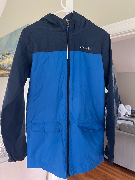 Columbia Other - Columbia Youth Two-Tone Blue Hooded Rain Jacket